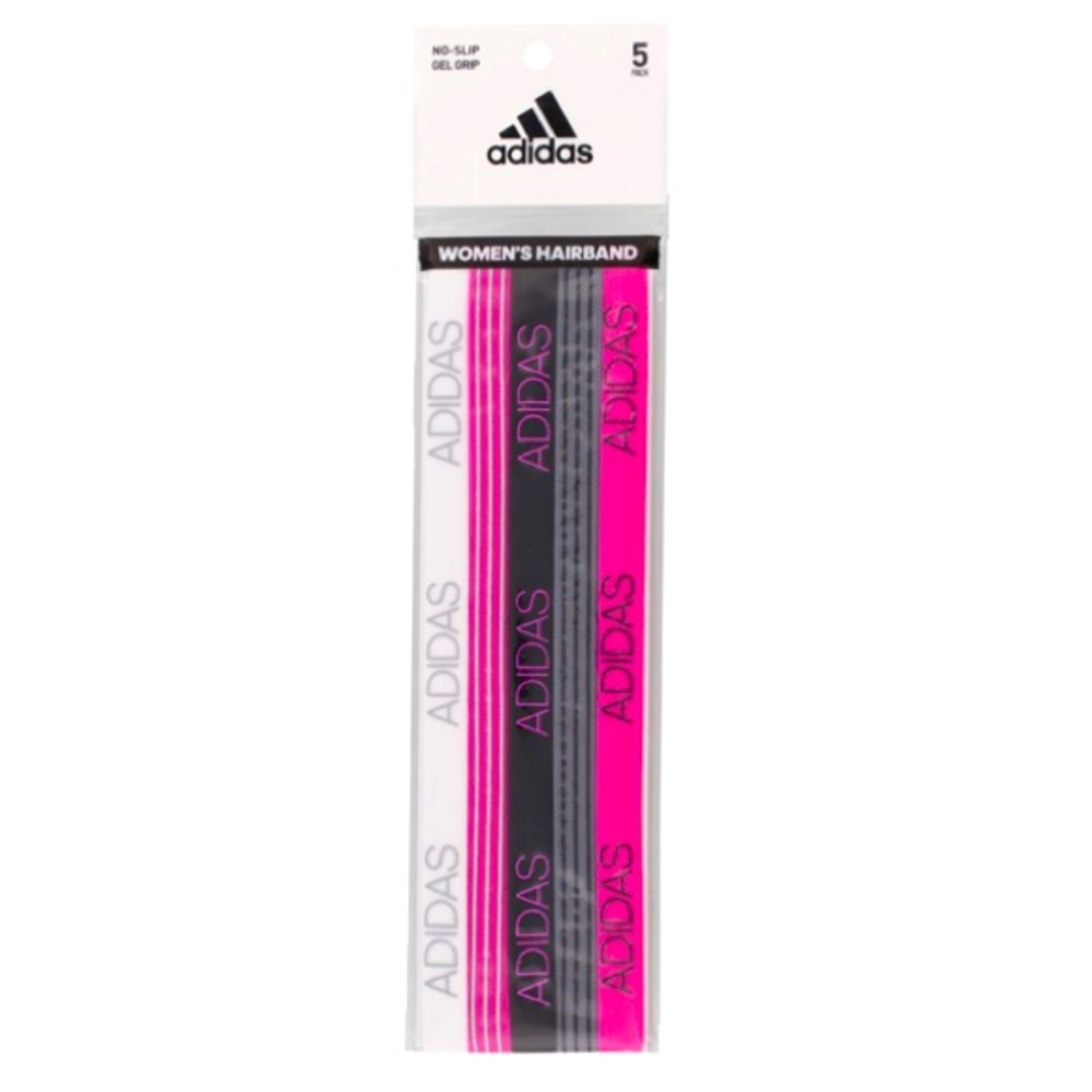 Adidas Creator Hairband 5 Pk Pink/Gray/Black/White